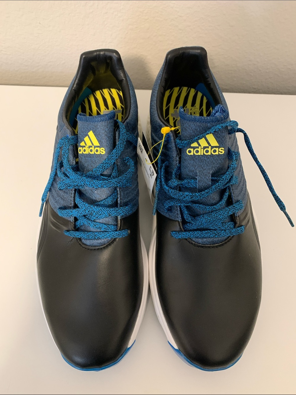 adidas Men's Black, Blue & White Golf Shoes - Picture 2 of 5